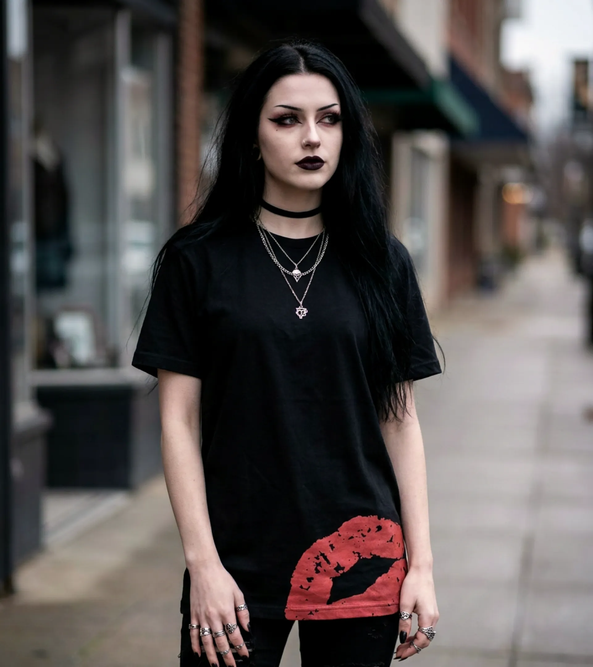 Shirt Mockup - Goth Girl